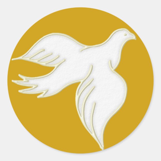Dove Sticker Runt Klistermärke (Framsida)