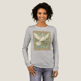 Dove With Olive Branch Christmas Design T Shirt