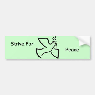 Dove World Peace Symbol Citote Bird Olive Gren Bildekal