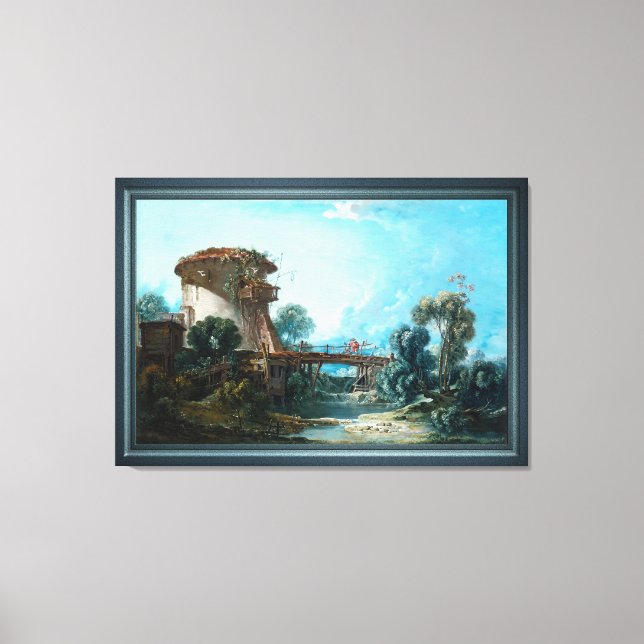 Dovecote av François Boucher Canvastryck (Framsida)