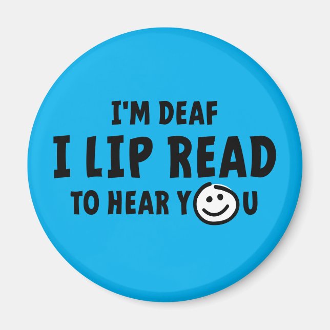 Doven, slechthorend, doofheid, gebaren taal magnet (Framsidan)