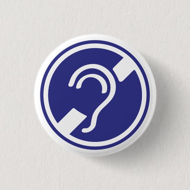 Doven, slechthorend, doofheid, gehoorverlies teken knapp (Framsida)