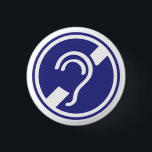 Doven, slechthorend, doofheid, gehoorverlies teken knapp<br><div class="desc">Begränsad hörsel,  slechthorend,  doofheid symboliol dat het gehoorverlies aangeduid. Slecht horen logotyp.</div>