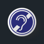 Doven, slechthorend, doofheid, gehoorverlies teken knapp<br><div class="desc">Begränsad hörsel,  slechthorend,  doofheid symboliol dat het gehoorverlies aangeduid. Slecht horen logotyp.</div>