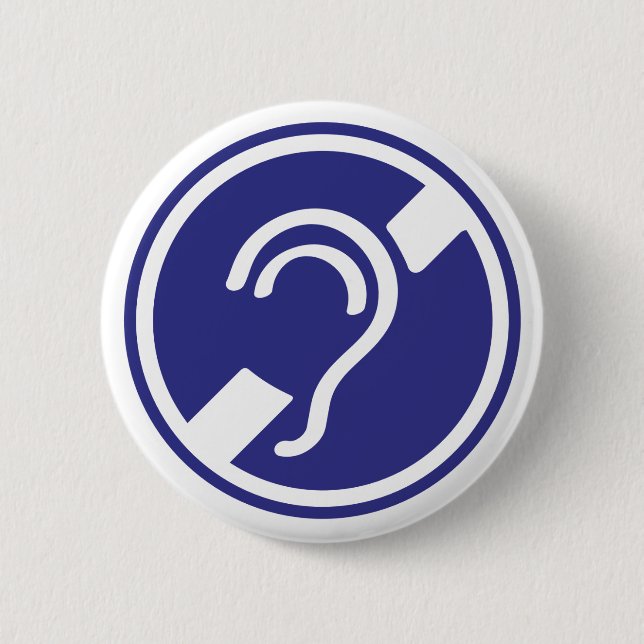 Doven, slechthorend, doofheid, gehoorverlies teken knapp (Framsida)