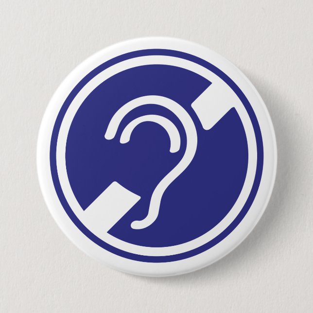 Doven, slechthorend, doofheid, gehoorverlies teken knapp (Framsida)