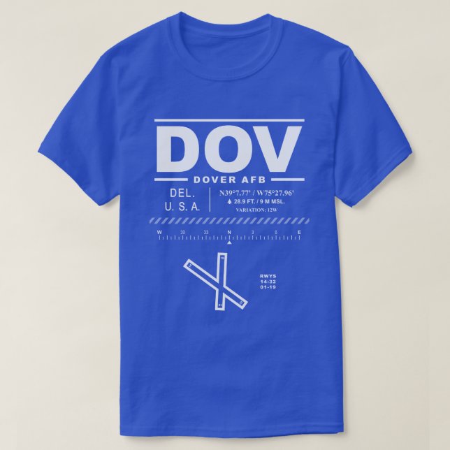 Dover AFB Flygbas DOV T Shirt (Design framsida)