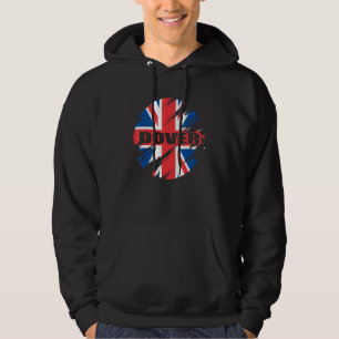 Dover British Flagga England Uk Britain Union Jack Hoodie