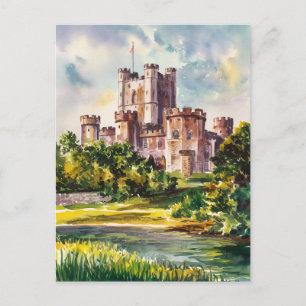Dover Castle Watercolor Painting Vykort