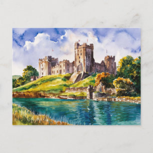 Dover Castle Watercolor Painting Vykort