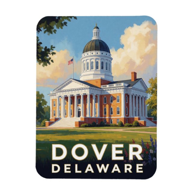 Dover Delaware First State Resa Magnet (Vertikal)