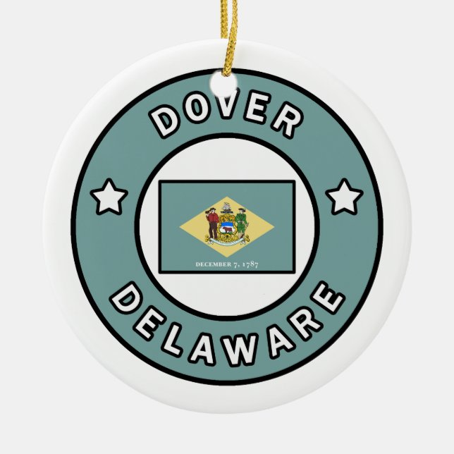 Dover Delaware Julgransprydnad Keramik (Framsidan)