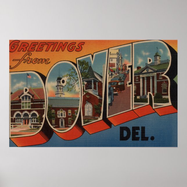 Dover, DelawareLarge Brev ScenesDover, DE Poster (Framsidan)