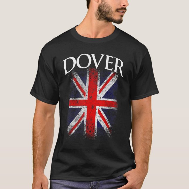 Dover England British Flagga Funny T Shirt (Framsida)