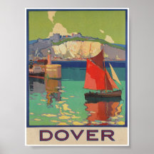 Dover England Vintage resor Poster