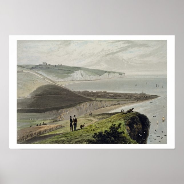 Dover, från Shakespeare's Cliff, från 'A Voyage Ar Poster (Framsidan)
