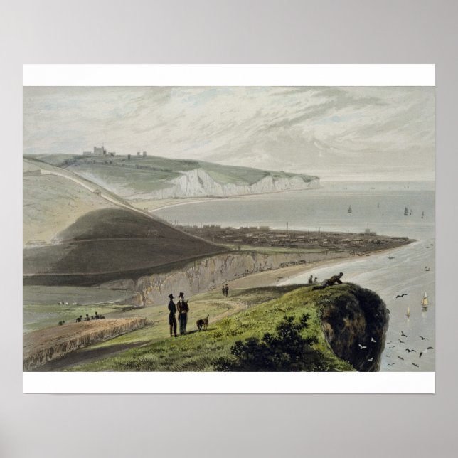 Dover, från Shakespeare's Cliff, från 'A Voyage Ar Poster (Framsidan)