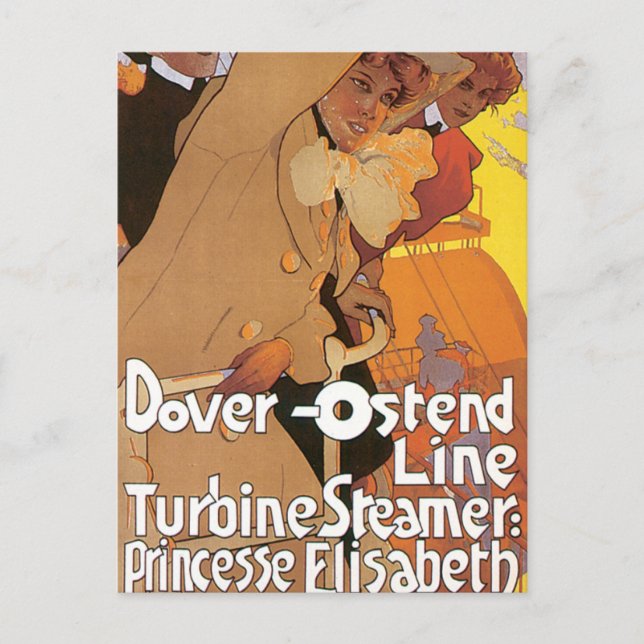 Dover-Ostend-linje Vykort (Framsida)