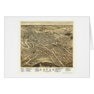 Dover panorama- karta för NH - 1877 Hälsningskort
