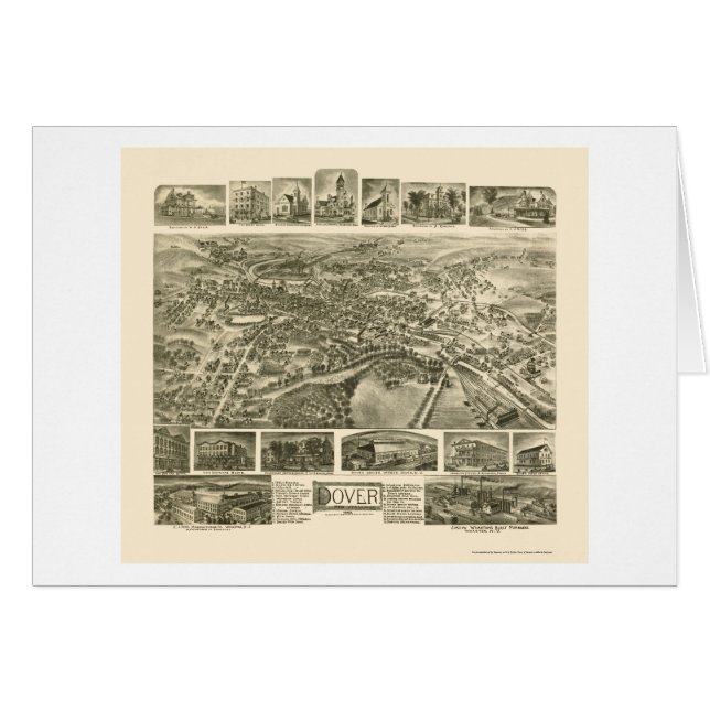 Dover panorama- karta för NJ - 1903 Hälsningskort (Framsidan Horizontal)