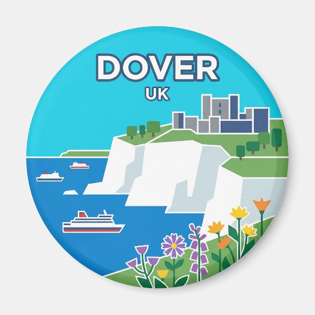 Dover Storbritannien Magnet (Framsidan)