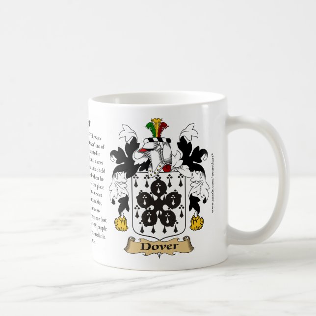 Dover, ursprung, det menande och vapenskölden kaffemugg (Höger)