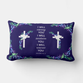 Doves and Flowers Christian Lumbar Pillow Lumbarkudde