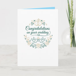 Doves and Roses, Wedding Congratulations BlankCard Kort