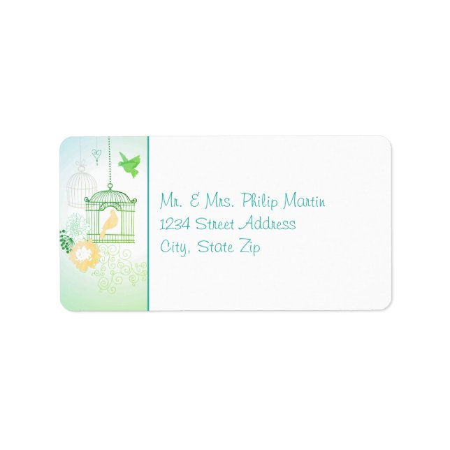 Doves & Cages - Adressetiketter (Framsidan)