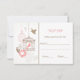 Doves & Cages - RSVP-svarskort OSA Kort