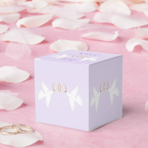 Doves Design Lilac Färgad Bröllop Presentaskar