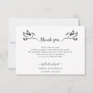 Doves Funeral Tack Card Kort