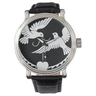 Doves Heart Dance Peace Kärlek Party Destiny Armbandsur