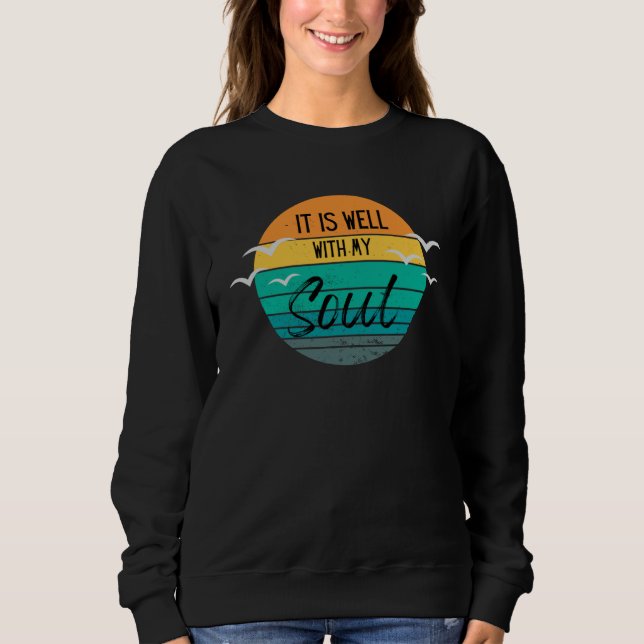 Doves It is Well with My Soul Christian Jesus Vint T Shirt (Framsida)