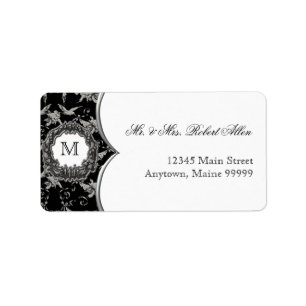 Doves n Fruit Damask - Returetiketter Adressetikett