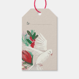 Doves Peace on Earth Jul Presentetikett
