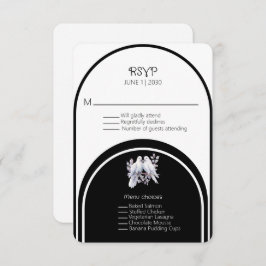 Doves Ringar Black and White Arched