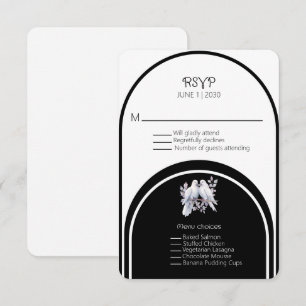 Doves Ringar Black and White Arched
