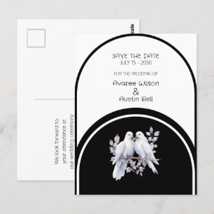 Doves Ringar Black and White Arched Vykort