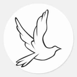 Dovesymbol Runt Klistermärke