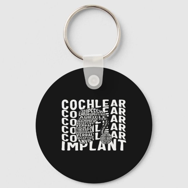 Dövet Cochlear Implant ASL H. Nyckelring (Framsida)