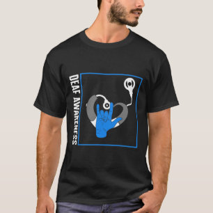 Dövet Cochlear Implant ASL H. T Shirt
