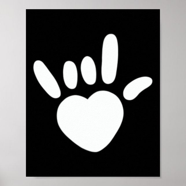 Dövet för  av teckenspråk för Kärlek signatär Poster (Framsidan)