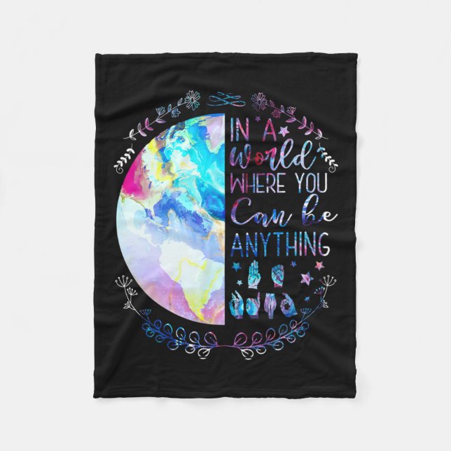 Dövet för det amerikanska teckenspråksspråket i Ki Fleecefilt (Framsidan)