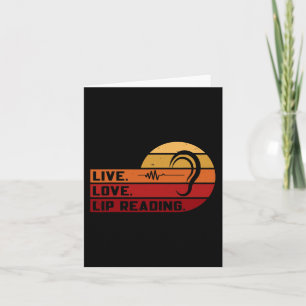 DÖVET för lässpråk för ASL Live Kärlek- för läs- M Kort
