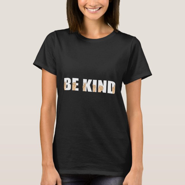 Dövet för teckenspråk t shirt (Framsida)