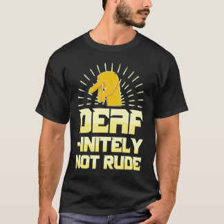 Dövet Hearing Aid Pride ASL-handskylt Döv T Shirt