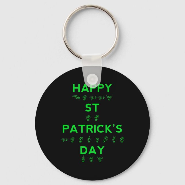 Dövet Pride st patricks day Signeringsspråk asl Me Nyckelring (Framsida)