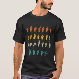 Dövet Signera språkalfabet och Dövet Mute-gåva T Shirt