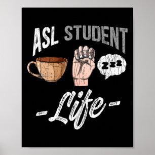 Dövet Språkkurs - medvetenhet om Student Roligt Gi Poster
